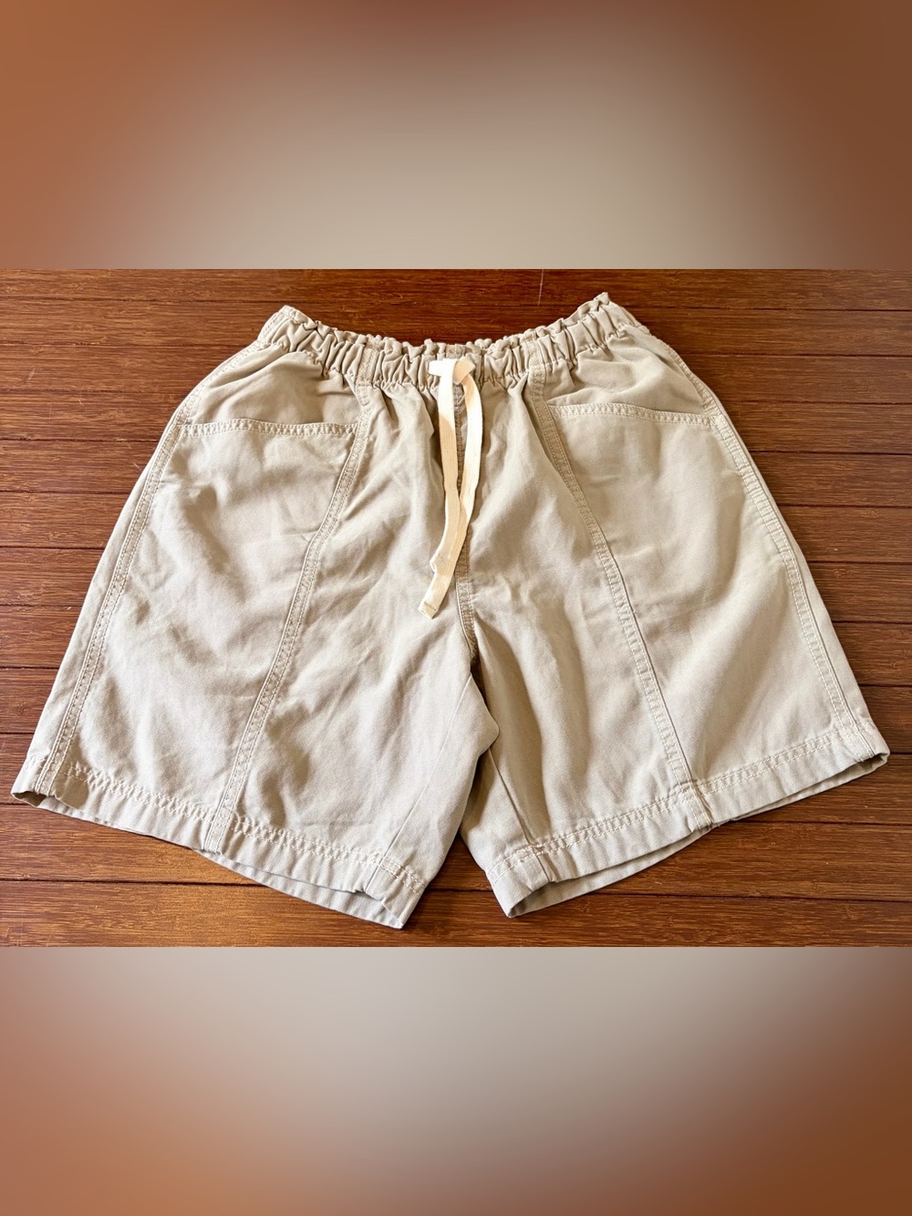 Aerie Jort 7" inseam Cotton canvas color Stone Harbor khaki neutral size Small - Picture 2 of 4